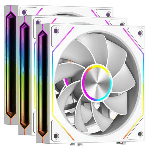 Вентилятор для корпуса PCCoole F3 X120R ARGB WH 3IN1, FAN 120mm, 800~1800RPM, 54 CFM, RGB