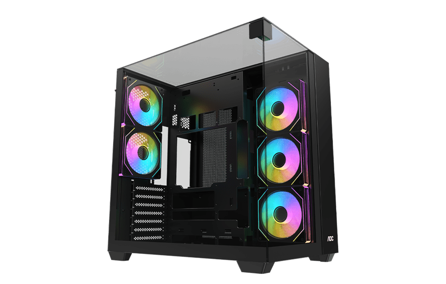 Корпус AOC CG409B 5F ATX/M-ATX/ITX 2xUSB3.0 1xType-C 1xAudio/Mic Черный AOC-CG409-BF5V1R0T3-G