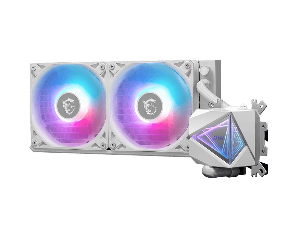 Водяное охлаждение для CPU MSI MAG CORELIQUID I240 WHITE Socket Intel/AMD, ARGB, Fan 2x120см Белый