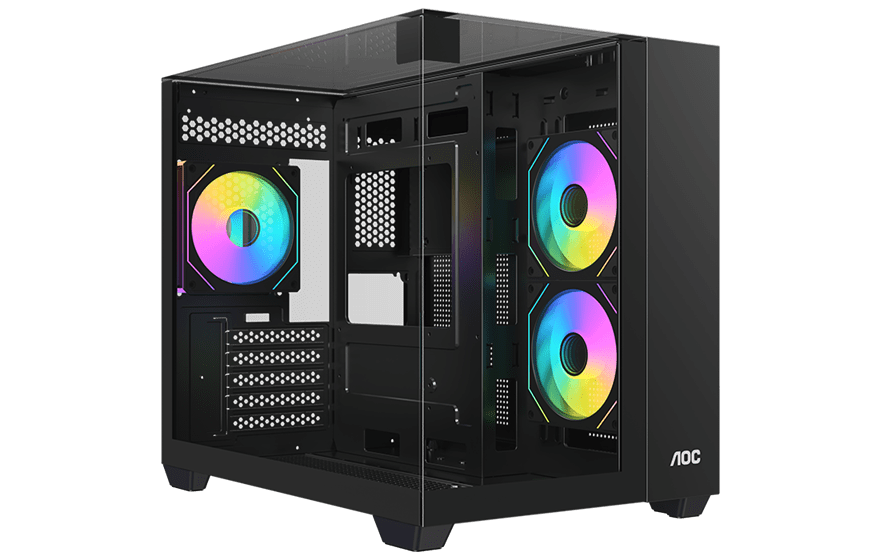 Корпус AOC CG399MB 3F M-ATX/ITX 2xUSB3.0 1xType-C 1xAudio/Mic Черный AOC-CG399M-BF3V1R0T3-G