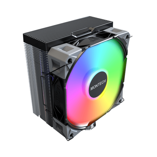 Вентилятор для процессора Montech NX400 ARGB (B) TDP 220W 4-pin 1851/1700/1200/115X/AM5/AM4 Black