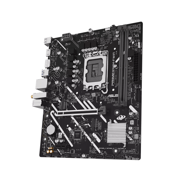 Материнская плата ASUS PRIME B760M-F WIFI, LGA1700 B760 2xDDR5 4xSATA3 2xM.2 RAID 1xHDMI 1xDP mATX