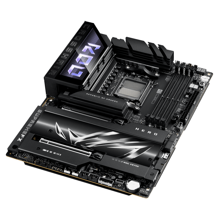 Материнская плата ASUS ROG CROSSHAIR X870E HERO AM5 4xDDR5 4xSATA Raid 4xM.2 10xUSB ATX