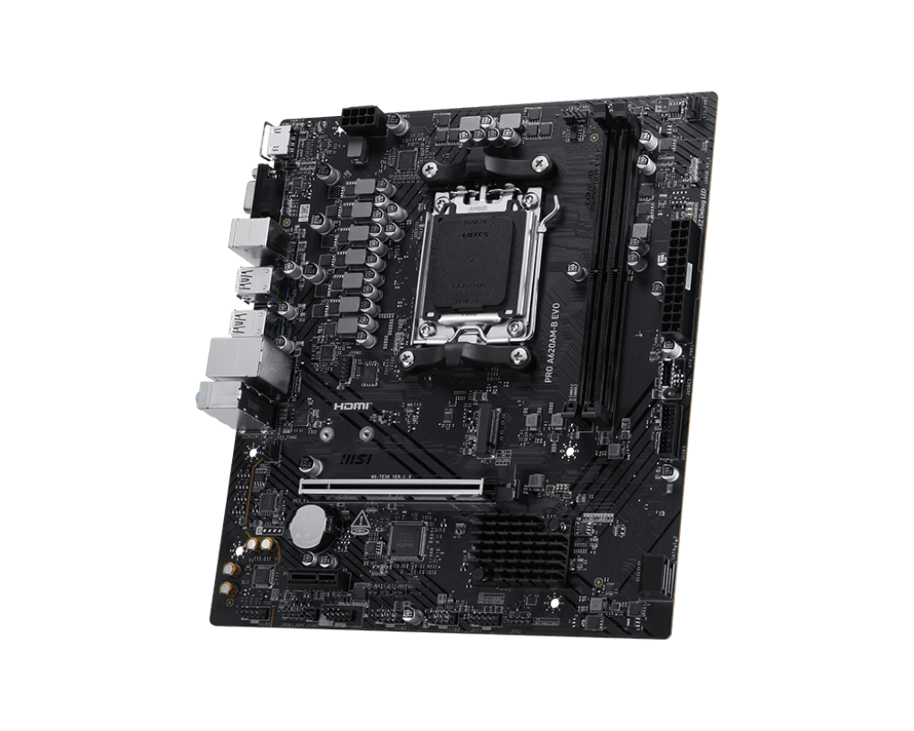 Материнская плата MSI PRO A620AM-B EVO AM5 2xDDR5 4xSATA3 RAID M.2 1xD-Sub 1xHDMI GLAN mATX