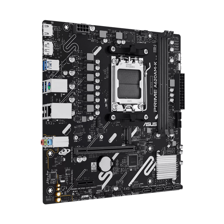 Материнская плата ASUS PRIME A620AM-K AMD A620A AM5 2xDDR5 4xSATA3 RAID M.2 HDMI DP mATX