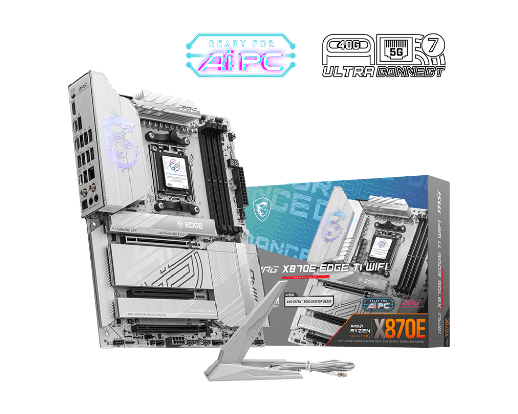 Материнская плата MSI MPG X870E EDGE TI WIFI AM5 4xDDR5 4xSATA3 RAID 4xM.2 HDMI 3xType-C ATX