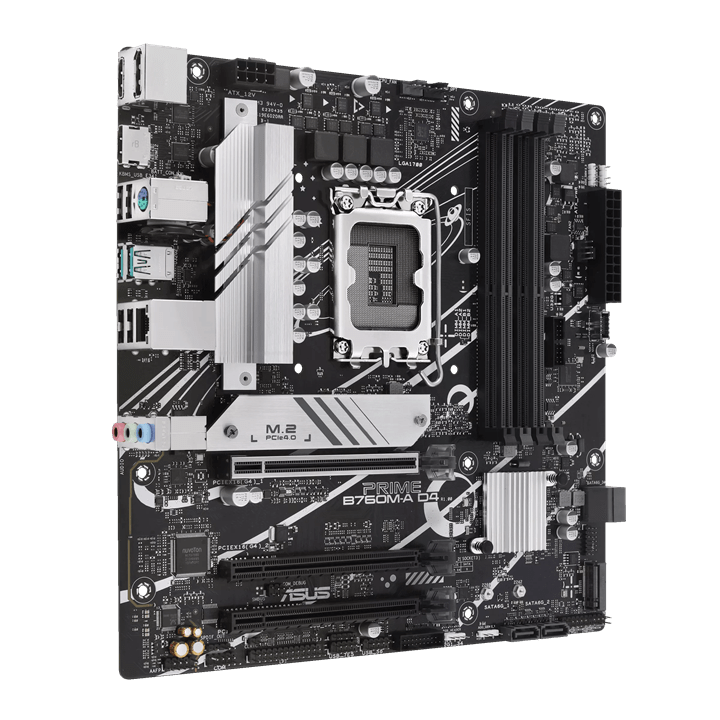Материнская плата ASUS PRIME B760M-A D4-CSM, LGA1700 B760 4xDDR4 4xSATA3 2xM.2 RAID 2xHDMI 1xDP mATX