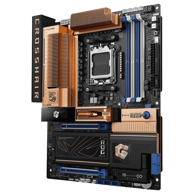 Материнская плата ASUS ROG CROSSHAIR 2006 AM5 X870E 4xDDR5 4xSATA RAID 5xM.2 1xHDMI 2xUSB4 TypeC ATX