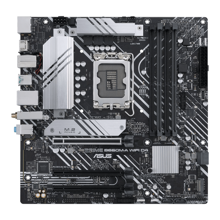 Материнская плата ASUS PRIME B660M-A WIFI D4, LGA1700 4xDDR4 4xSATA3 2xM.2 RAID 2xHDMI DP mATX