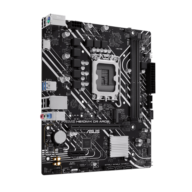Материнская плата ASUS PRIME  H610M-K D4 ARGB, LGA1700 2xDDR4 4xSATA3 M.2 1xHDMI 2xARGB mATX