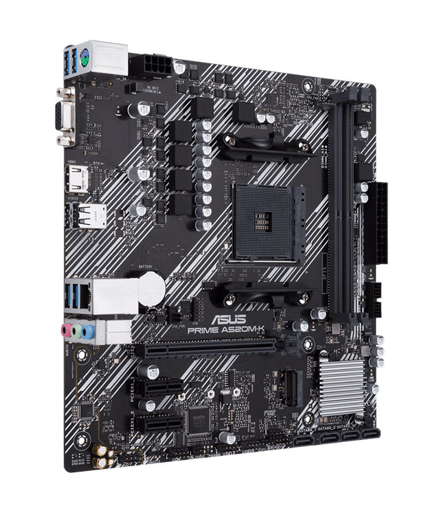 Материнская плата ASUS PRIME A520M-K AMD A520 AM4 2xDDR4 4xSATA3 RAID M.2 D-Sub HDMI mATX