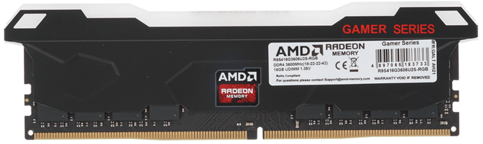 Оперативная память 16GB DDR4 3600MHz AMD Radeon R9 Gamer Series RGB R9S416G3606U2S-RGB