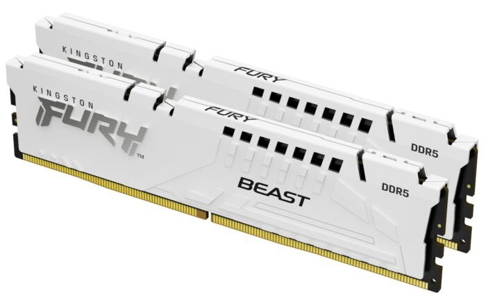 Оперативная память  32GB Kit (2x16) DDR5 5200MHz Kingston FURY Beast White XMP CL40 KF552C40BWK2-32