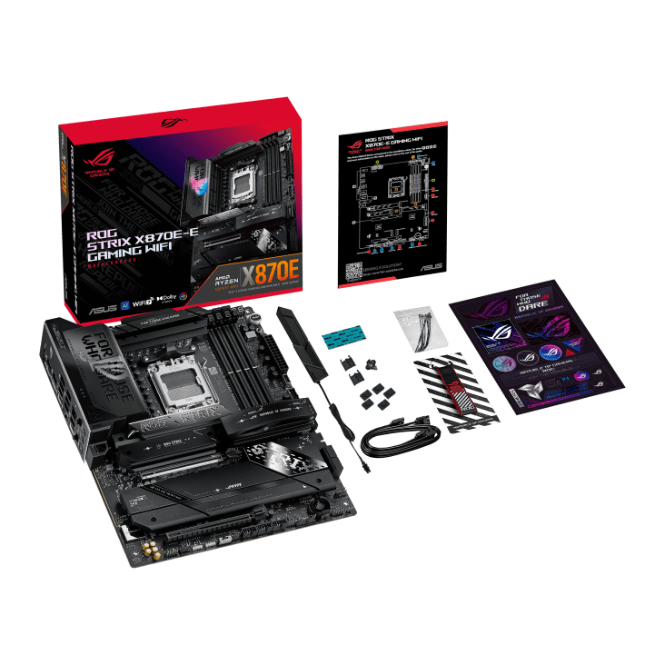 Материнская плата ASUS ROG STRIX X870E-E GAMING WIFI AM5 4xDDR5 4xSATA 5xM.2 HDMI HDMI USB-C ATX