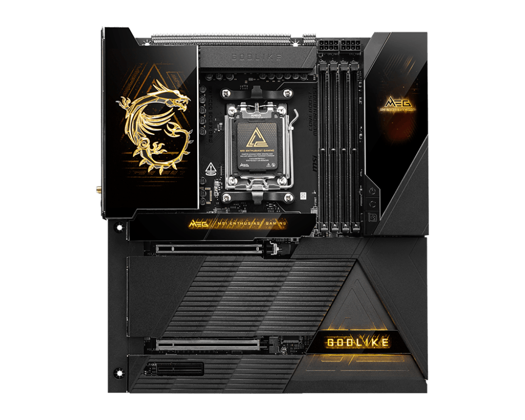 Материнская плата MSI MEG X870E GODLIKE AM5 4xDDR5 4xSATA3 RAID 7xM.2 7xType-C(2xDP) EATX