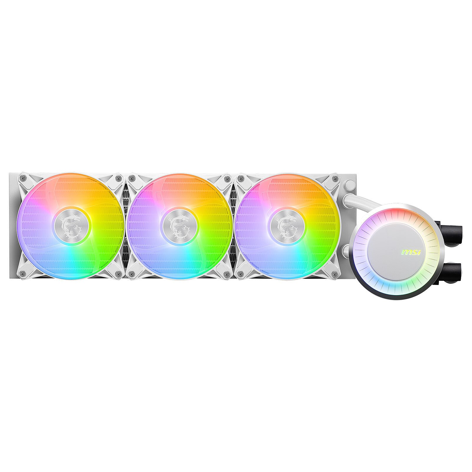 Водяное охлаждение для CPU MSI MAG CORELIQUID E360 WHITE. Socket Intel/AMD, 4pin, Fan 3x120см, ARGB