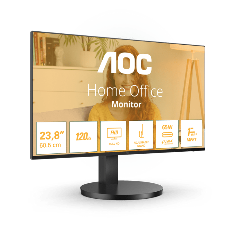 Монитор 27" AOC 27B3CF2/01 IPS 1920x1080 100Hz 1мс 250кд/м 1300:1 1xHDMI 1xUSB-C 2x2W Black