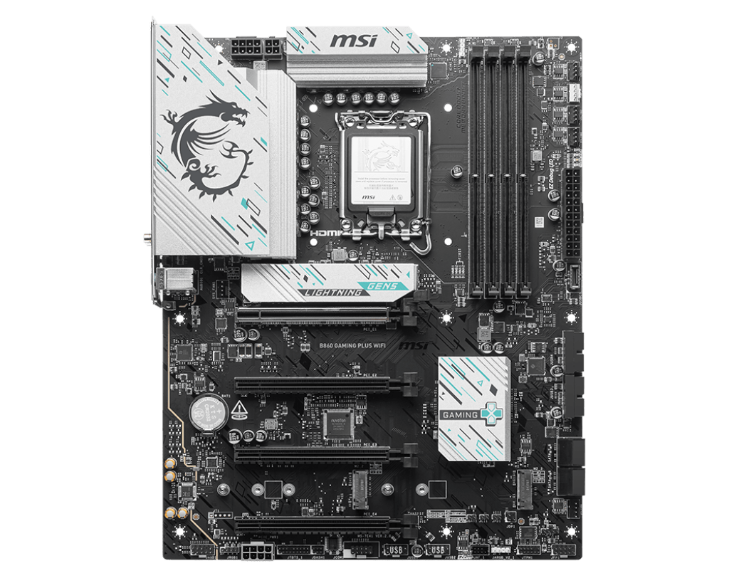 Материнская плата MSI B860 GAMING PLUS WIFI LGA1851 4xDDR5 4xSATA3 RAID 3xM.2 HDMI DP Type-C ATX