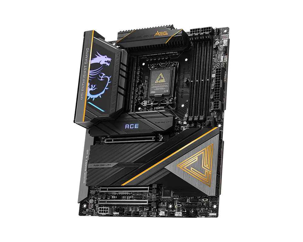 Материнская плата MSI MEG Z890 ACE LGA1851 4xDDR5 6xSATA3 RAID 5M.2 1xHDMI 2xThunderbolt4 10xUSB ATX