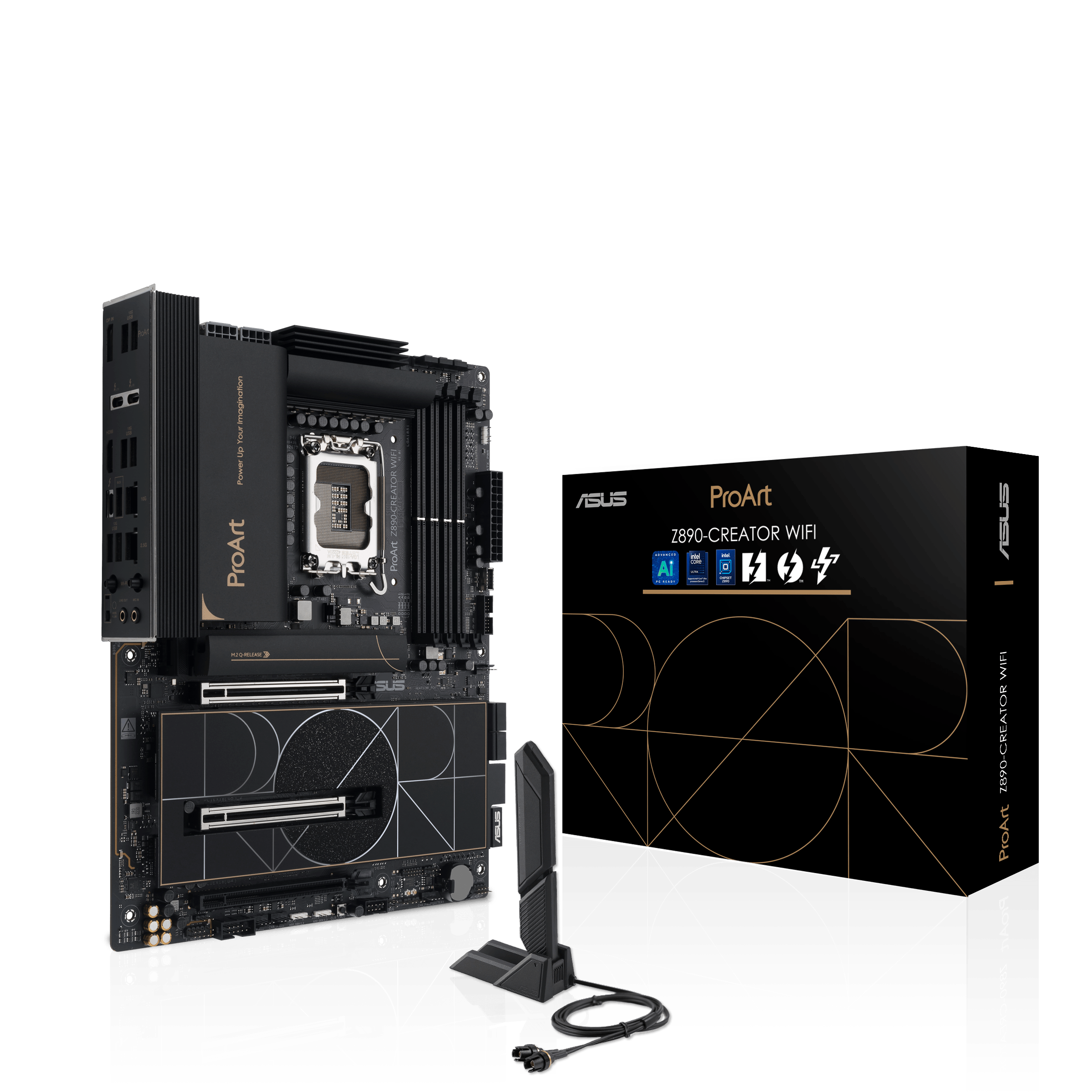 Материнская плата ASUS PROART Z890-CREATOR WIFI LGA1851 4xDDR5 4xSATA 5xM.2 1xHDMI 1xDP WiFi ATX