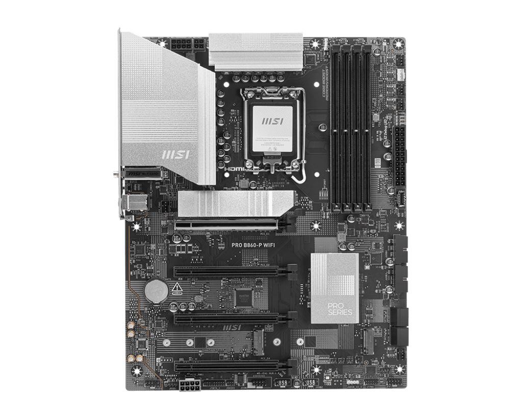Материнская плата MSI PRO B860-P WIFI LGA1851 4xDDR5 4xSATA3 RAID 3xM.2 HDMI Type-C DP ATX