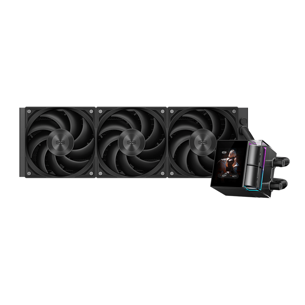 Водяное охлаждение для CPU PCCooler DS360 Display BK TDP 310W 115X/1200/1700/1851/AM4/AM5 Черный