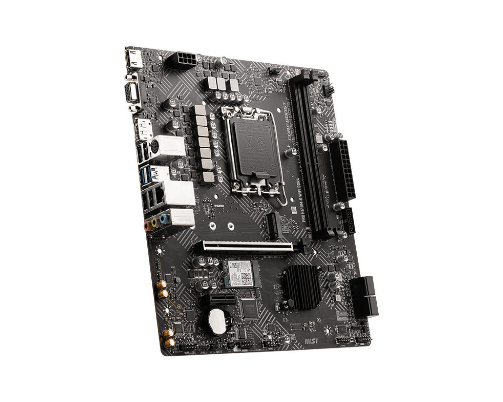 Материнская плата MSI PRO H610M-G WIFI DDR4 LGA1700 H610 2xDDR4 4xSATA3 M.2 VGA DP HDMI mATX