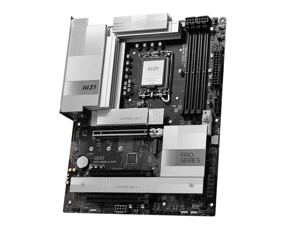 Материнская плата MSI PRO Z890-A WIFI LGA1851 4xDDR5 4xSATA3 RAID 4M.2 1xHDMI 2xType-C DP ATX