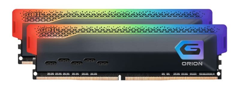 Оперативная память 16GB Kit (8GBx2) GEIL DDR4 3200MHz UDIMM ORION RGB GOSG416GB3200C16BDC Grey