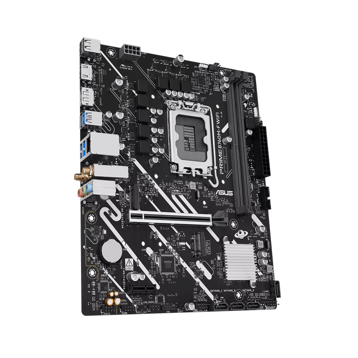 Материнская плата ASUS PRIME B760M-F WIFI, LGA1700 B760 2xDDR5 4xSATA3 2xM.2 RAID 1xHDMI 1xDP mATX