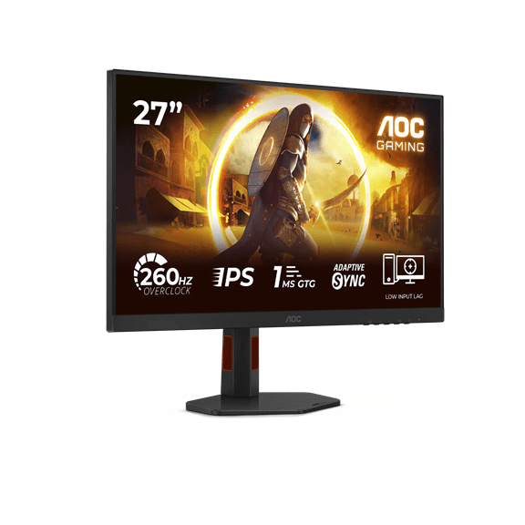 Монитор Игровой 27" AOC 27G4ZR/01 IPS 1920x1080 260Hz 1ms 300cd/m2 1000:1 2xHDMI DP HAS 2x2W Черный