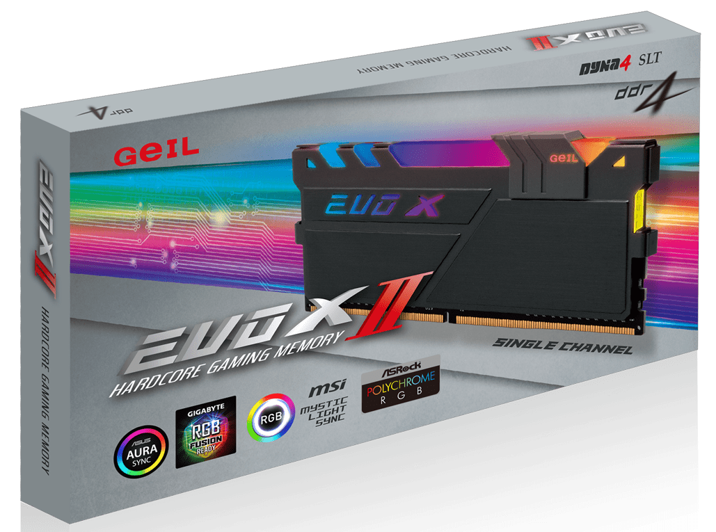 Оперативная память 16GB GEIL DDR4 3200MHz UDIMM PC4-25600 EVO X II Black RGB GEXSB416GB3200C16BSC