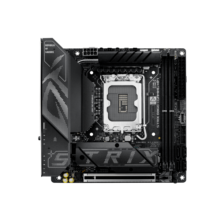 Материнская плата ASUS ROG STRIX B860-I GAMING WIFI, LGA1851 B860 2xDDR5 SATA M.2 HDMI DP USB-C mITX
