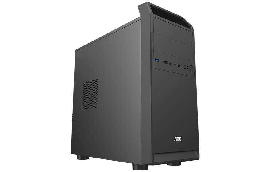 Корпус AOC CB104B M-ATX/ITX 2xUSB2.0 1xUSB3.0 1xAudio 1xMic Kensington Черный AOC-CB104-BEV1B-G