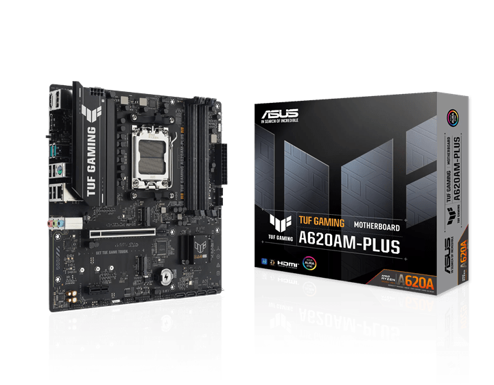 Материнская плата ASUS TUF GAMING A620AM-PLUS AM5 A620A 4xDDR5 4xSATA3 RAID 2xM.2 1xHDMI 2xDP mATX