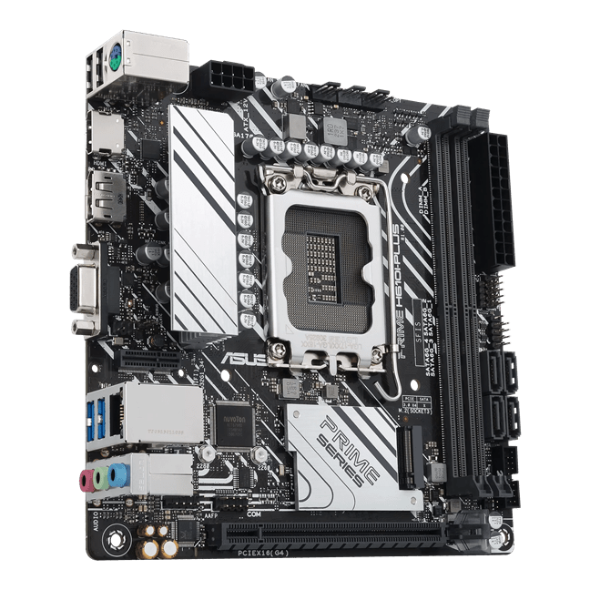 Материнская плата ASUS PRIME H610I-PLUS-CSM, LGA1700 H610 2xDDR5 4xSATA3 1xM2 D-Sub HDMI DP mITX