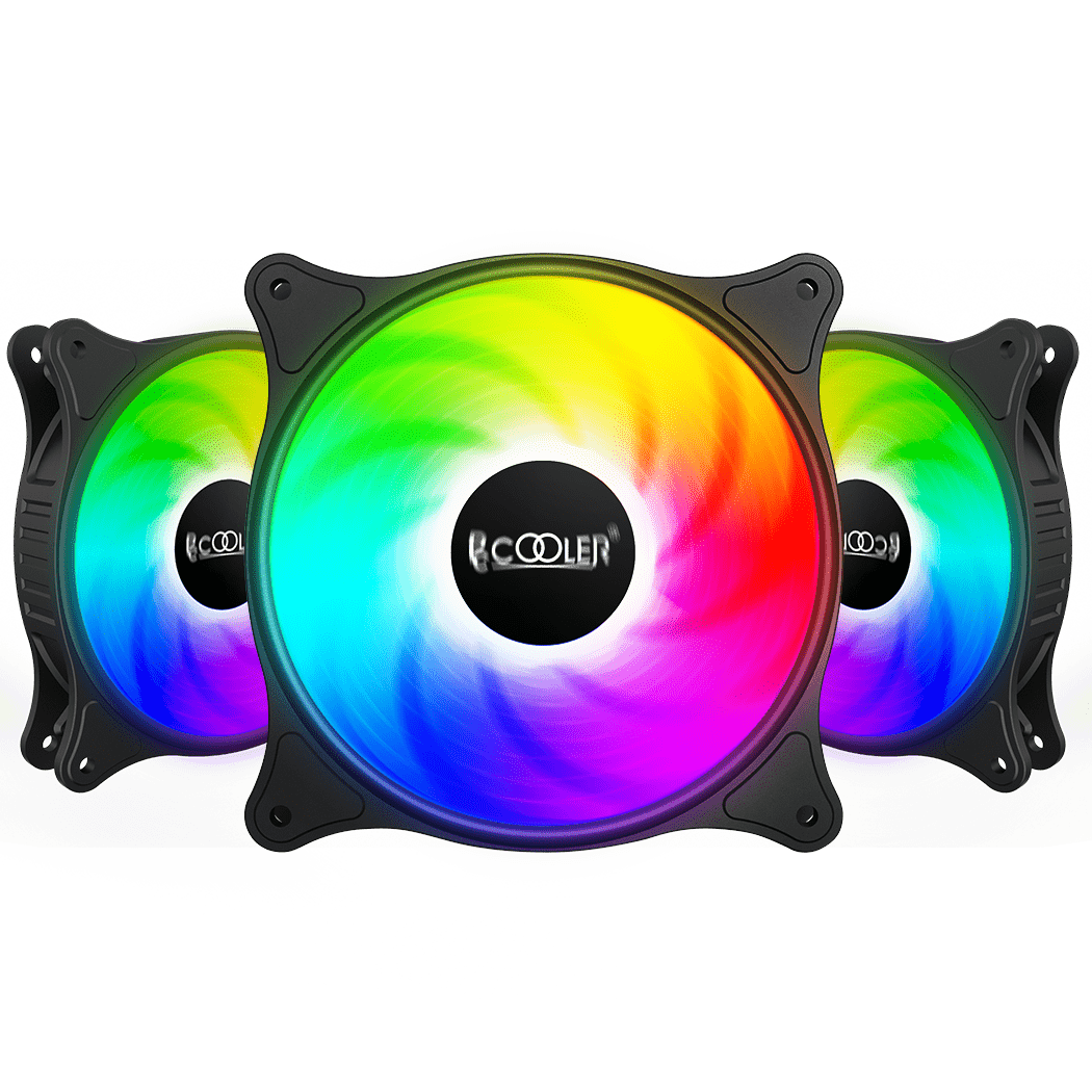 Вентилятор для корпуса PCCooler FX 120 ARGB BK 3 IN 1 3x(120x120x25mm) 1000-2000RPM 52,79CFM Black