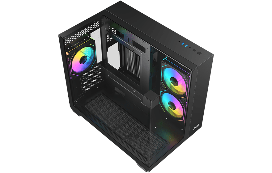 Корпус AOC CG399MB 3F M-ATX/ITX 2xUSB3.0 1xType-C 1xAudio/Mic Черный AOC-CG399M-BF3V1R0T3-G