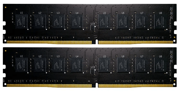 Оперативная память 16GB Kit (2x8GB) GEIL DDR4 2666Mhz UDIMM PC4-21330 PRISTINE GP416GB2666C19DC