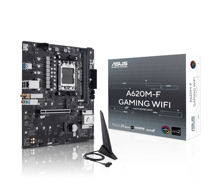 Материнская плата ASUS A620M-F GAMING WIFI AM5 2xDDR5 Non-SATA 2xM.2 HDMI mATX