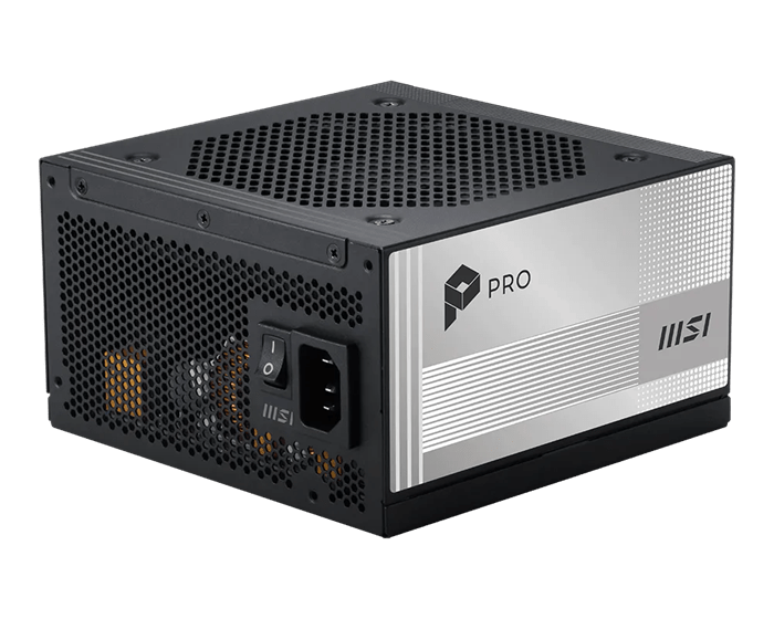 Блок питания MSI  850W, PRO A850PL PCIE5, Full Modular, ATX, 80+ PLATINUM, >92%, Fan 120mm, Черный