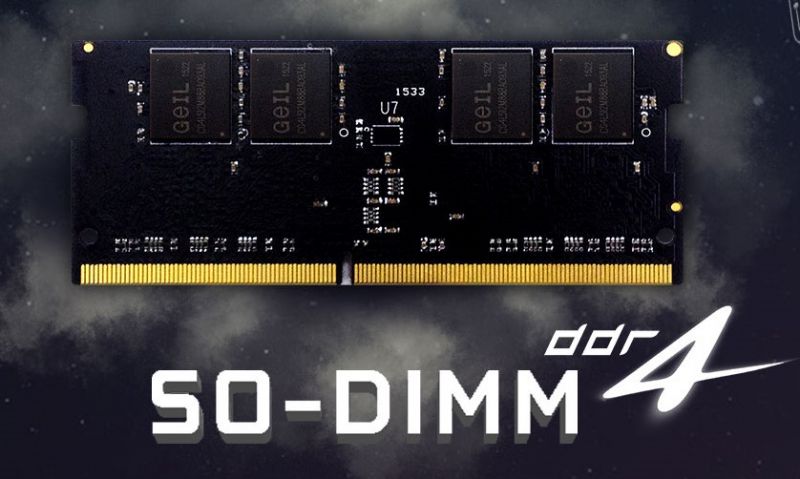 Оперативная память для ноутбука 16Gb GEIL DDR4 2400Hz SO-DIMM PC4-19200 17-17-17-39 GS416GB2400C17S