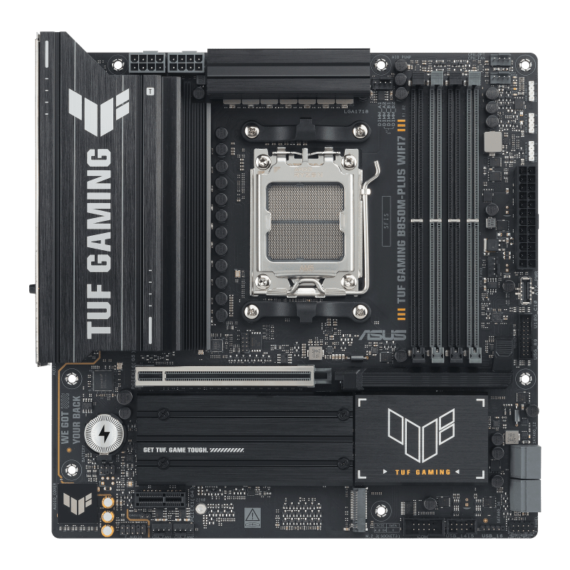 Материнская плата ASUS TUF GAMING B850M-PLUS WIFI7 AM5 4xDDR5 4xSATA 3xM.2 HDMI DP Type-C mATX