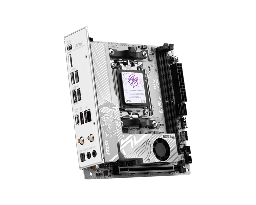 Материнская плата MSI MPG B850I EDGE TI WIFI AM5 B850 2xDDR5 2xSATA RAID 2xM.2 HDMI Type-C mTX