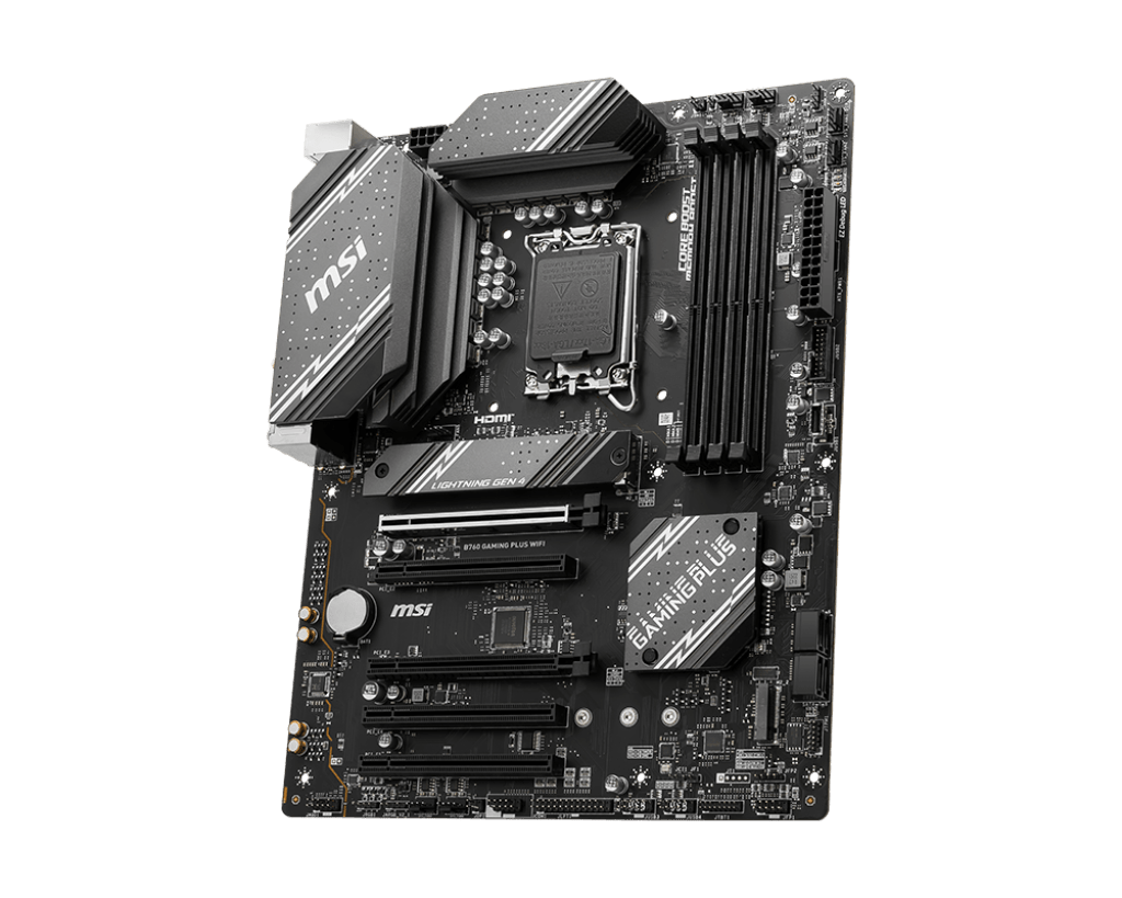 Материнская плата MSI B760 GAMING PLUS WIFI LGA1700 B760 4xDDR5 4xSATA3 RAID 2xM.2 HDMI DP ATX
