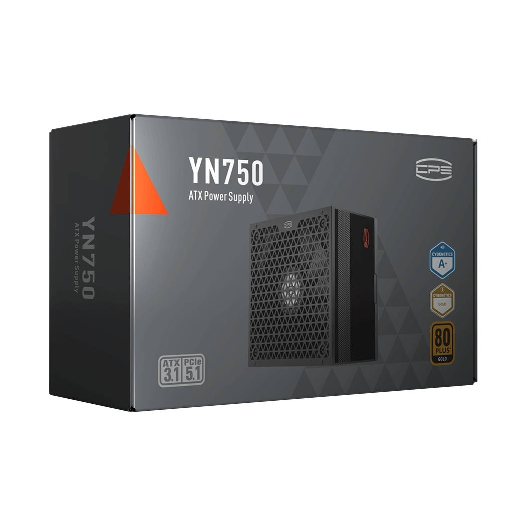 Блок питания PCCooler  750W, YN750, Full Modular, 80+ GOLD, ≥90.5%, Fan 135mm, Черный, P5-YN750-G1F