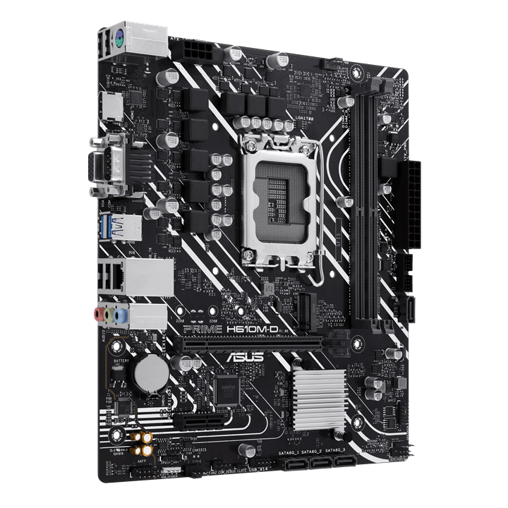 Материнская плата ASUS PRIME  H610M-D, LGA1700 2xDDR5 4xSATA3 M.2 1xVGA 1xHDMI 1xCOM mATX