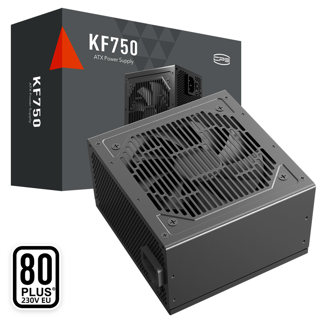 Блок питания PCCooler  750W, KF750, Non Modular, 80+ WHITE, КПД ≥86%, Fan 120mm, Черный, P3-F750-W1H