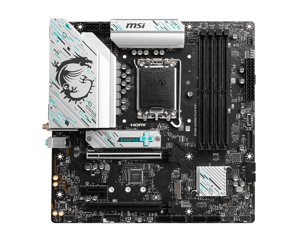 Материнская плата MSI B760M GAMING PLUS WIFI LGA1700 B760 4xDDR5 4xSATA3 RAID 2xM.2 2xHDMI 2xDP mATX