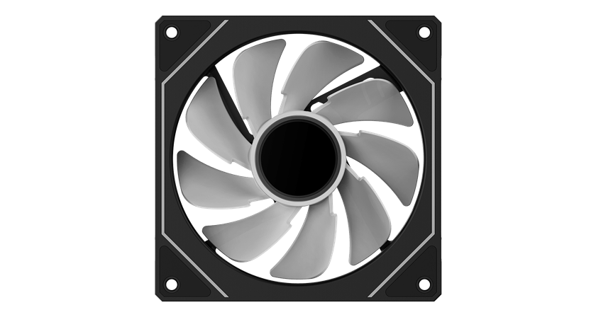 Вентилятор для корпуса Ocypus Gamma F12 BK ARGB REVERSE BLADE 120x120x25mm 800-1600RPM Черный